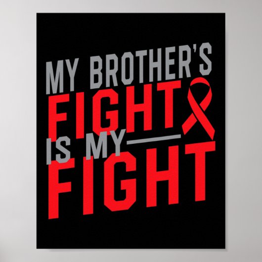 Mijn Broers Strijd Is Mijn Strijd Bloedkanker Bewu Poster (Voorkant)