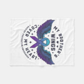 Mijn broers vleugels Hoesjes mijn hart zelfmoordpr Fleece Deken (Voorkant (Horizontaal))