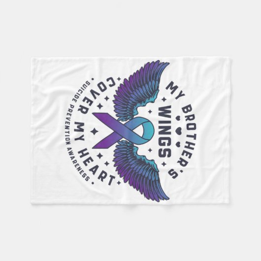 Mijn broers vleugels Hoesjes mijn hart zelfmoordpr Fleece Deken (Voorkant (Horizontaal))