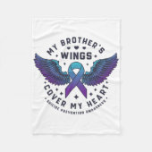 Mijn broers vleugels Hoesjes mijn hart zelfmoordpr Fleece Deken (Voorkant)