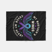 Mijn broers vleugels Hoesjes mijn hart zelfmoordpr Fleece Deken (Voorkant (Horizontaal))