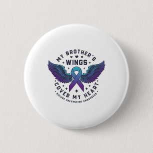 Mijn broers vleugels Hoesjes mijn hart zelfmoordpr Ronde Button 5,7 Cm