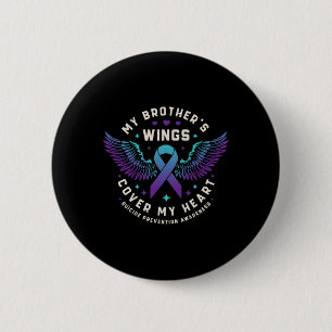 Mijn broers vleugels Hoesjes mijn hart zelfmoordpr Ronde Button 5,7 Cm