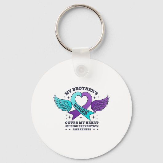 Mijn broers vleugels Hoesjes mijn hart zelfmoordpr Sleutelhanger (Voorkant)