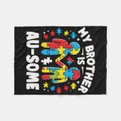 Mijn broertje is Geweldige Autisme Bewustzijn kleu Fleece Deken (Voorkant (Horizontaal))