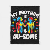Mijn broertje is Geweldige Autisme Bewustzijn kleu Fleece Deken (Voorkant)