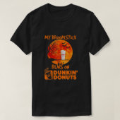 Mijn broomstick draait op Dunkinâ€™-donuts T-shirt (Design voorkant)