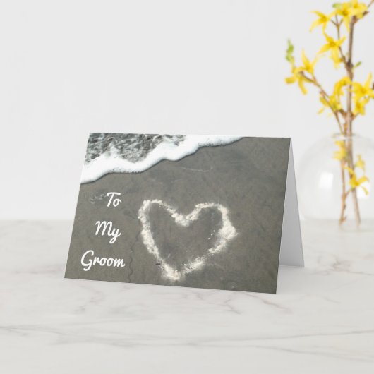 ** MIJN BRUIDEGOM OP ONZE TROUWDAG ** VOOR ALTIJD  KAART (Gele Bloem)