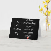 ** MIJN BRUIDEGOM OP ONZE TROUWDAG ** VOOR ALTIJD  KAART (Gele Bloem)