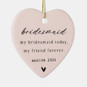 Mijn bruidsmeisje en beste vriend kerstversiering keramisch ornament (Rechts)