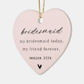 Mijn bruidsmeisje en beste vriend kerstversiering keramisch ornament (Links)