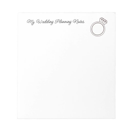 "Mijn bruiloftsplanning" Notitieblok (Voorkant)