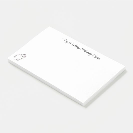 "Mijn bruiloftsplanning" Post-it® Notes (Schuin)