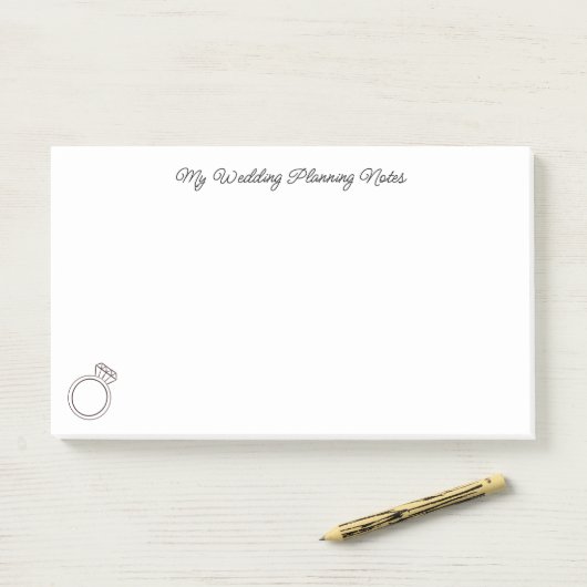 "Mijn bruiloftsplanning" Post-it® Notes (Op bureau)