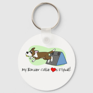 Mijn (Bruine) Sleutelhanger van Flyball van de