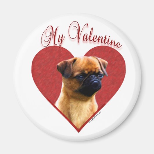 Mijn Brusselse Griffon Valentijn Magneet (Voorkant)
