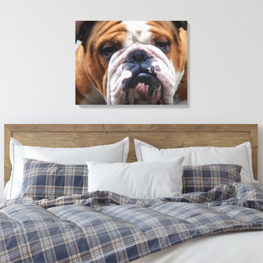 Mijn brutale hond is Gezegde Bulldog!!! Canvas Afdruk (Insitu (Slaapkamer))