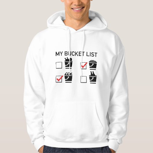 Mijn Bucket-lijst Hoodie (Voorkant)