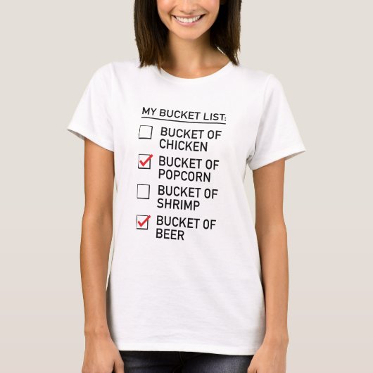 Mijn Bucket-lijst T-shirt (Voorkant)