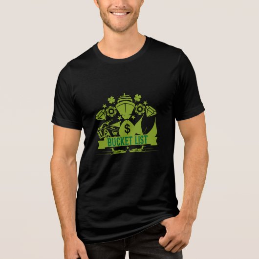 Mijn Bucket-lijst Tri-Blend Shirt (Voorkant)