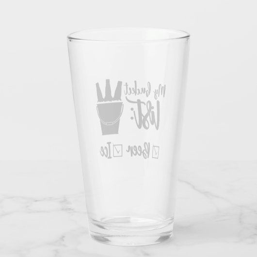 Mijn Bucket List Glass Cup Glas (Achterkant)