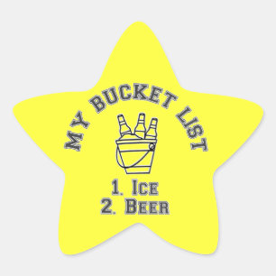 Mijn Bucket List Humor - Ice & Beer Ster Sticker