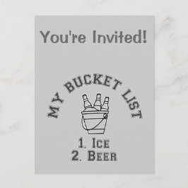 Mijn Bucket List Humor - Ice & Beer Uitnodiging Briefkaart