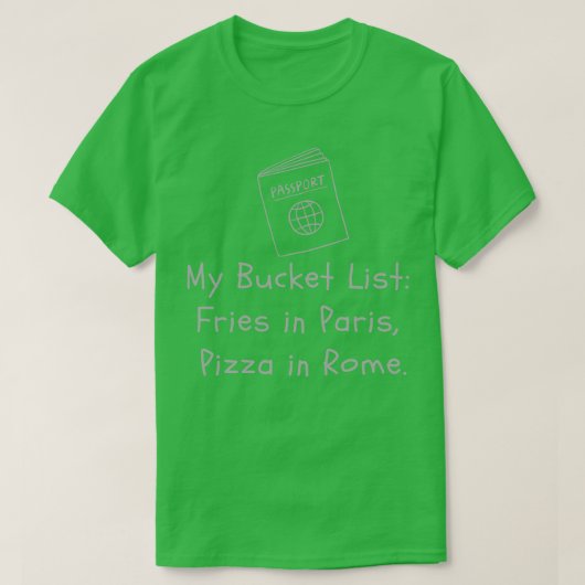 Mijn bucketlist ontwerp t-shirt (Design voorkant)