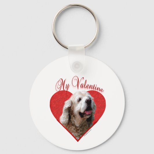 Mijn Buff Cocker Spaniel Valentijn Sleutelhanger (Voorkant)