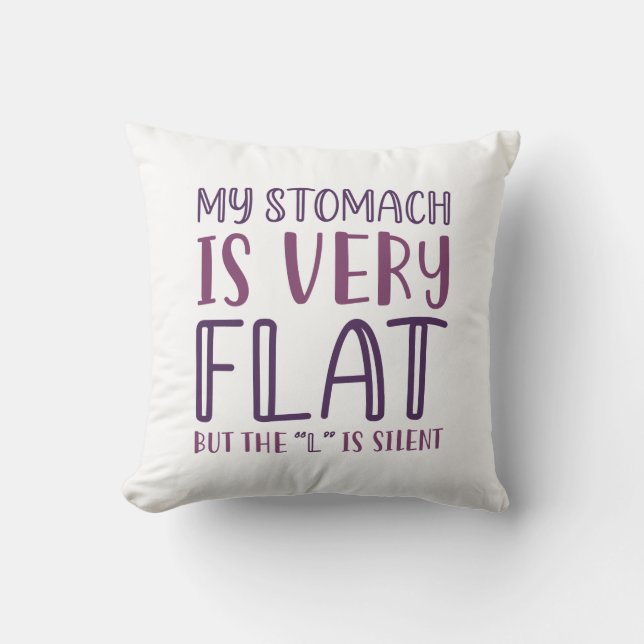 Mijn buik is heel plat kussen (Voorkant)