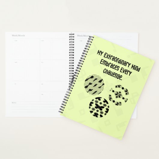 Mijn buitengewone geest omarmt elke uitdaging planner (Display)
