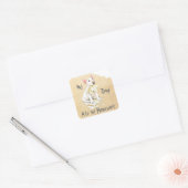 Mijn Bull Terrier Ate Mijn thuiswerk Vierkante Sticker (Envelop)
