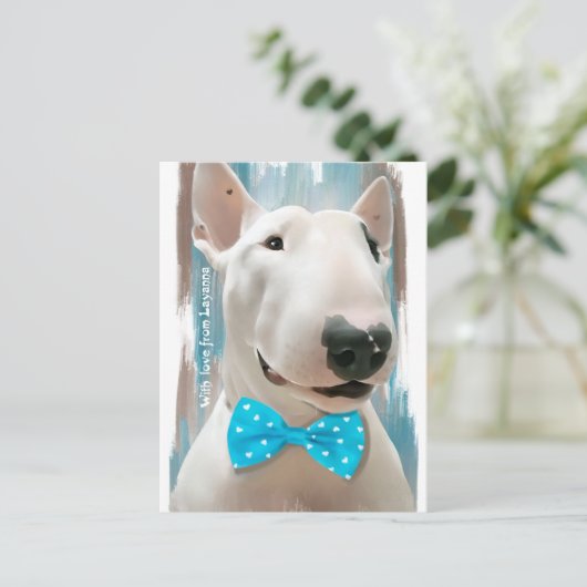 Mijn bull Terrier Briefkaart (Staand voorkant)