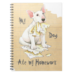 Mijn Bull Terrier Heeft Mijn Huiswerk Opgegeten Notitieboek