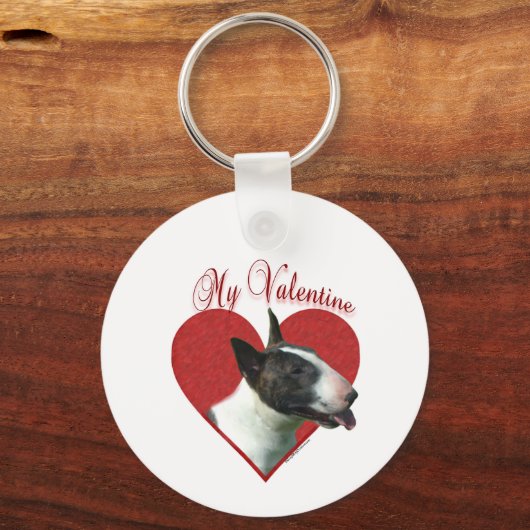 Mijn Bull Terrier Valentijn Sleutelhanger (Voorkant)