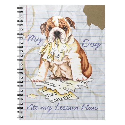 Mijn Bulldog Ate Mijn Lesson Plan Notitieboek (Voorkant)