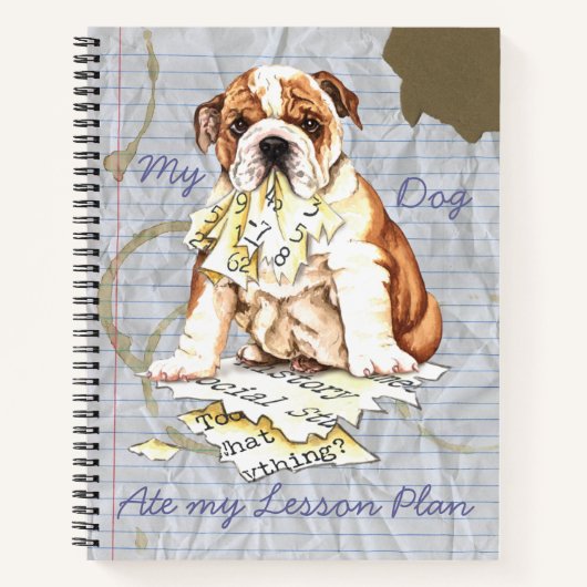 Mijn Bulldog Ate Mijn Lesson Plan Notitieboek (Voorkant)