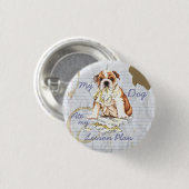 Mijn Bulldog Ate Mijn Lesson Plan Ronde Button 3,2 Cm (Voorkant /achterkant)