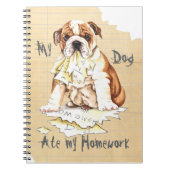 Mijn Bulldog Ate Mijn thuiswerk Notitieboek (Voorkant)