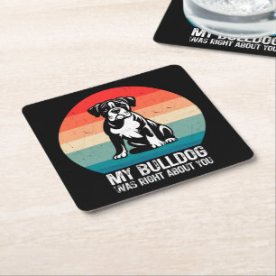 Mijn Bulldog had gelijk over je Bulldog Retro Kartonnen Onderzetters