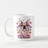 Mijn Bulldog is mijn Valentijn Schattige Funny Koffiemok (Links)