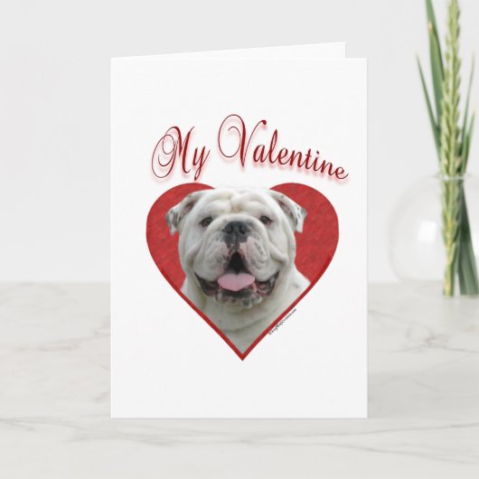 Mijn Bulldog Valentijn Feestdagen Kaart (Voorkant)