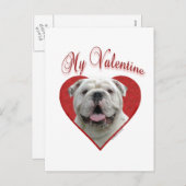 Mijn Bulldog Valentijn Feestdagenkaart (Voorkant / Achterkant)