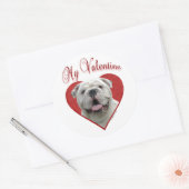 Mijn Bulldog Valentijn Ronde Sticker (Envelop)