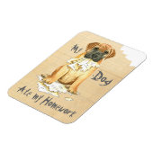 Mijn Bullmastiff Ate Mijn Homework Magneet (Linkerzijde)