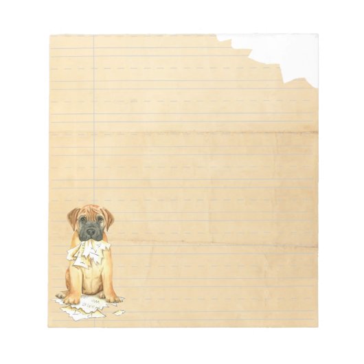 Mijn Bullmastiff Ate Mijn Homework Notitieblok (Voorkant)