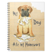 Mijn Bullmastiff Ate Mijn Homework Notitieboek (Voorkant)