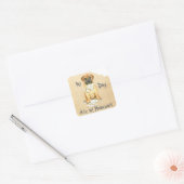 Mijn Bullmastiff Ate Mijn Homework Vierkante Sticker (Envelop)