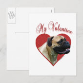 Mijn Bullmastiff Valentijn Feestdagenkaart (Voorkant / Achterkant)