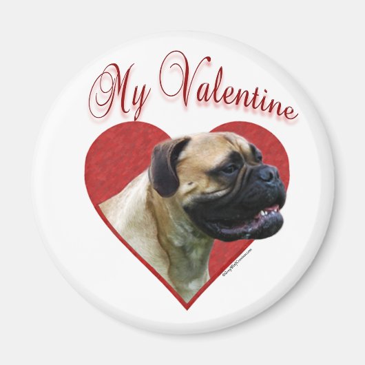 Mijn Bullmastiff Valentijn Magneet (Voorkant)